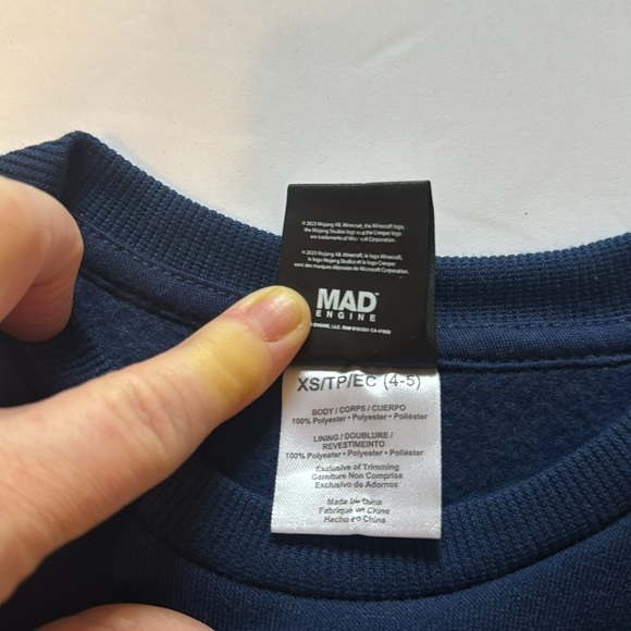 Minecraft light up boys Christmas festive mad engine long sleeve shirt - Picture 5 of 11